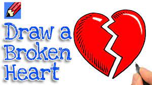 A broken heart is a common metaphor for the intense emotional pain or suffering one feels after losing a loved one, whether through death, divorce, breakup, physical separation, betrayal, or romantic rejection. How To Draw A Broken Heart Real Easy Step By Step With Easy Spoken Instructions Youtube