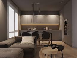 Dark Grey Home Decor With Warm Led Lighting Arredamento Interno