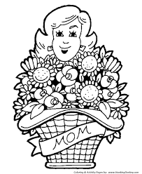 This coloring page is a great way to have kids show their moms how much they love them. Flower Mothers Day Coloring Pages Thaifaa