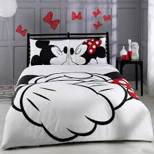 Minnie Mouse Comforter Love Kiss Mickey Mouse White Full Bedding Set Mickey Mouse Bedroom Minnie Mouse Bedroom Queen Size Comforter Sets