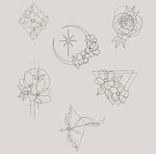 Flower tattoos are a popular pick for their symbolism. Pin By Raquel Nicole On Tatts Geometric Flower Tattoo Geometric Drawing Cute Tattoos