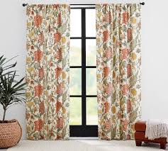 Pottery barn drapes 100 silk scarlett paisley 50x84 pole drape red s/2 pb for sale online | ebay. Cynthia Palampore Linen Cotton Rod Pocket Curtain Pottery Barn