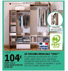 Offre Kit Dressing Modulaire Twist Chez Eleclerc Brico