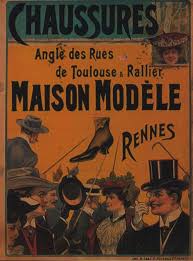 1895 1905 Tichon Chaussures Maison Modele 160x120 Cm Affiches Publicitaires Affiche Retro Publicites Retros