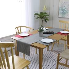 Home Brilliant Gray Dinning Table Runner 12 X 72 Inches Kitchen Coffee Burlap Table Runner For Holiday Pa Grey Dinning Table Dinning Table Burlap Table Runners