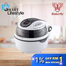This air fryer designed to cook your food using a 360° whirlwind of superheated air, this powerful air fryer multi cooker replaces up to nine different kitchen cooking accessories including a convection. Butterfly 10l Digital Air Fryer Baf 605d Lazada