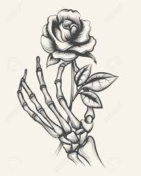 Image Result For Skeleton Hand Holding Flower Skeleton Drawings Skeleton Hands Drawing Hands Holding Flowers