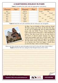 A Sightseeing Holiday In Paris Using Irregular Verbs Proofreading English Writing Skills Writing Challenge Esl Reading