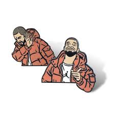 Drake Hard Enamel 2 Pin Set Lapel Pins Patches Cute Pins