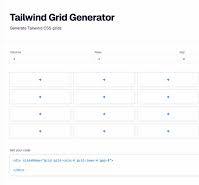 We have built a Tailwind CSS grid generator.