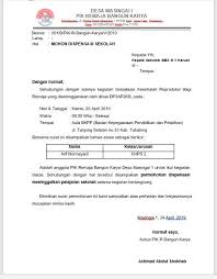 Hal ini dikarenakan sekolah tersebut sedang mengalami kekosongan untuk posisi kepala sekolah. Pola Surat Dispensasi Sekolah Sapoiha