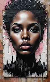 Digital rendering of a double exposure portrait of a tiger emerging from  clouds