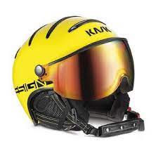 Kask Monte Carlo Ski Helmet Yellow Red Mirror Visor Cat 2 Ski Helmets Helmet Red Mirror