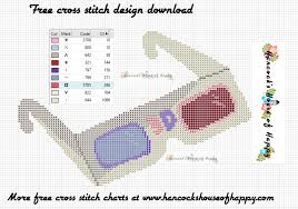 Cross stitch patterns for the whole family designed by connie barwick. Hancock S House Of Happy Random Remnants Funky Vintage Retro Free 3d Glasses Cross Stitch Pattern
