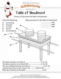 Table Of Showbread Bible Worksheets Bible Study For Kids Bible Lessons For Kids