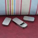 Empty Slide Top Tin Containers,6 Pcs Mini Metal Tin Box,Portable Slide...