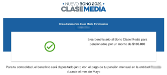 El monto mencionado se paga de manera automática, por lo que no se requiere postular y lo recibirán quienes postulen y se adjudiquen el bono clase media y que a su vez, sean pensionados. Eres Jubilado Revisa Solo Con Tu Rut Si En Mayo Tendras El Bono De 100 Mil Junto Con Tu Pension Economia Biobiochile