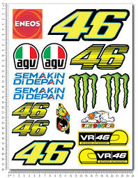See more ideas about valentino rossi 46, valentino rossi, valentino. Valentino Rossi 46 The Doctor Large Decal Set 24x32 Cm Laminated Pegatinatix