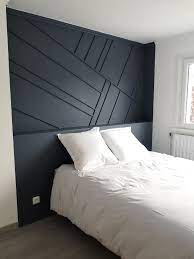 tete de lit diy chambre a coucher tendance tete de lit tasseau amenagement chambre a coucher