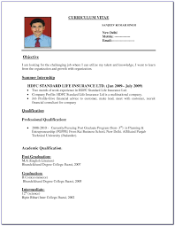 Now, it's time to see their actual resumes and explain how different job seekers can make the most. Very Simple Resume Format Doc Vincegray2014