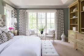Media Center Floor To Ceiling Windows Floor Length Window Treatments Bedroom Seating French Armchairs French Linen Cha Bedroom Design Home Interior Design