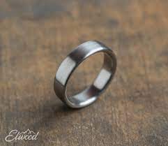 Minimalist Titanium Ring Industrial Modern Ring Brushed Finish Wedding Band Mens Gray Ring Simple Titan Band 5 Year Anniversary Titanium Rings Modern Ring Jewelry Making Rings