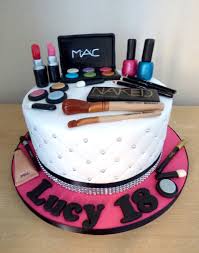 I had total free reign over the design of this one with the exception of strict instructions to make it girly and include makeup. Make Up Birthday Cake Susie S Cakes
