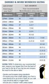 Dansko Sizing Chart Sole Central