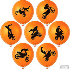 This awesome sports themed sixth birthday party was submitted by melissa thiel collar of buckets of grace. 64 Pieces Dirt Bike Party Decorations Latex Balloons Motocross Game Birthday Balloons Party Supplies With 2 Rolls Ribbons For Racing Car Dirt Bike Motocross Sports Themed Party Decorations Wantitall