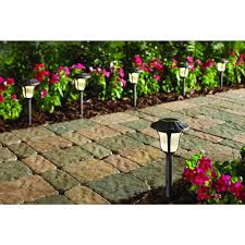 Hampton Bay Solar Bronze Outdoor Integrated Led Landscape Path Light With Water Patterned Lens 6 Pack Nxt 6pk100 124c The Home Depot Outdoor Solar Outdoor Solar Lights Outdoor Lighting