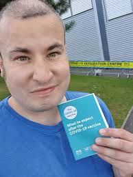 It was a lovely day to get the first dose (Pfizer) of my covid-19 vaccine  at Ravenscraig this afternoon.