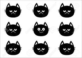 Cute Black Cat Set Emotion Collection Happy Smiling And Sad Royalty Free Cliparts Vectors And Stock Illustration Image 102155376 Alibaba.com offers 1,589 cats eyes cartoon products. cute black cat set emotion collection happy smiling and sad