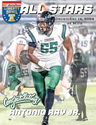 Congratulations to DL/OL #55 Antonio Ray, Jr. (6' 4" 280)