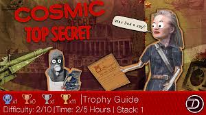 Starting off the game you will be greeted by a cinematic, after which you'll get the sword that will serve as your main weapon to defend yourself. Cosmic Top Secret Trophy Guide Dex Exe