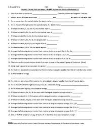 Periodic table trends worksheet answer key pdf. Periodic Trends Worksheet Teachers Pay Teachers
