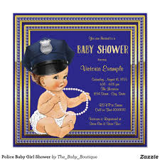 Police Baby Girl Shower Invitation Zazzle Com Police Baby Police Baby Shower Girl Shower Invitation