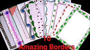 Bordoer islamic pattern floral retro floral borders vector border pattern textile border design frame scroll vector motif art borders image flower border pattern vector border frame. 10 Beautiful Borders For Projects Handmade Simple Border Designs On Paper Assignment Front Page Bord Youtube