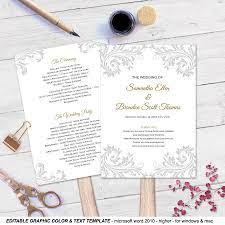 Diy Wedding Fan Program Fan Wedding Program Templates Printable Instant Download Editable Graphi Diy Wedding Programs Diy Wedding Fans Wedding Program Fans