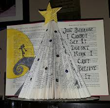 Nightmare Before Christmas Altered Book Folded Book Book Folding Altered Books Nightmare Before Christmas