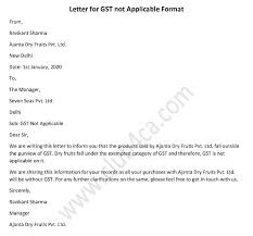 Standby letter of credit (ucp latest version). Letter For Gst Not Applicable Gst Letter Format India