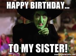 Happy birthday to my beautiful sister who knows how to push all of my buttons but whom i love dearly. 30 Hilarious Birthday Memes For Your Sister Sayingimages Com