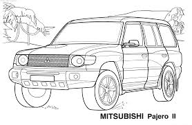 Jeep Coloring Pages Coloring Pages Mitsubishi Pajero Super Coloring Pages