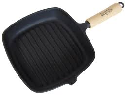 Frigideira 22x22 Grelhada Ferro Fundido Ferro Fundido Grelha Frigideira