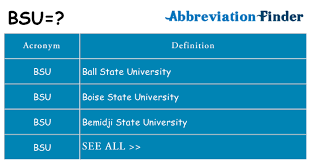 Welcome to the mybsu hub for faculty and staff! What Does Bsu Mean Bsu Definitions Abbreviation Finder