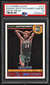 The card was originally pulled out of a pack of panini. Auction Prices Realized Basketball Cards 2013 Panini Hoops Giannis Antetokounmpo Artist Proof