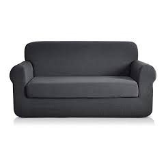 Chun Yi 2 Piece Sofa Covers Seersucker Jacquard Polyester Spandex Fabric Stretch Tough Couch Slipcovers Loves Slip Covers Couch Loveseat Slipcovers Slipcovers