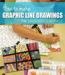 1 square or bright brush for acrylic. Line Drawing Graphic Squares Deep Space Sparkle