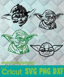 Download Baby Yoda Face Svg Png Dxf Clipart For Cricut Movie Design Bundles