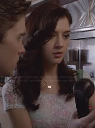 WornOnTV: Maggie's white lace top