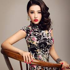 Pin By Waxc On Hairstyles And Makeup Cheongsam Vintage Black Dress Chinese Dress Cheongsam